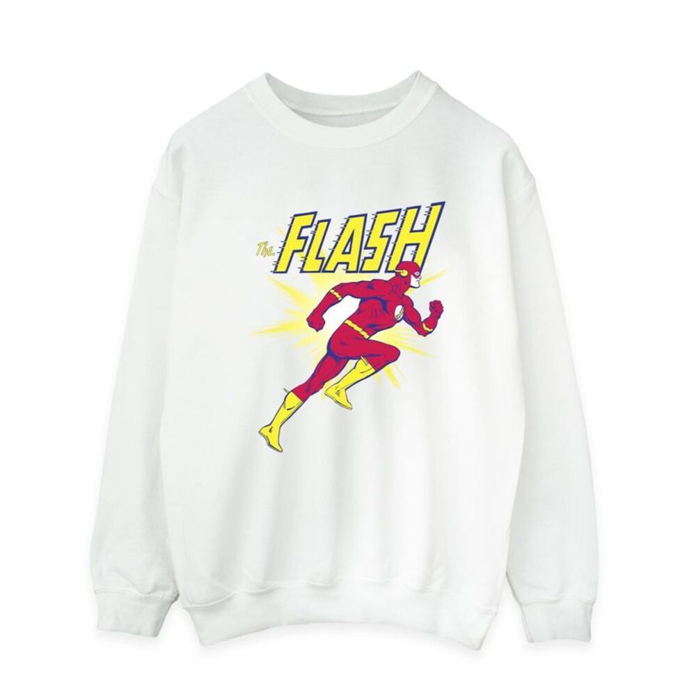 DC Comics Mens The Flash Running Sweatshirt / White